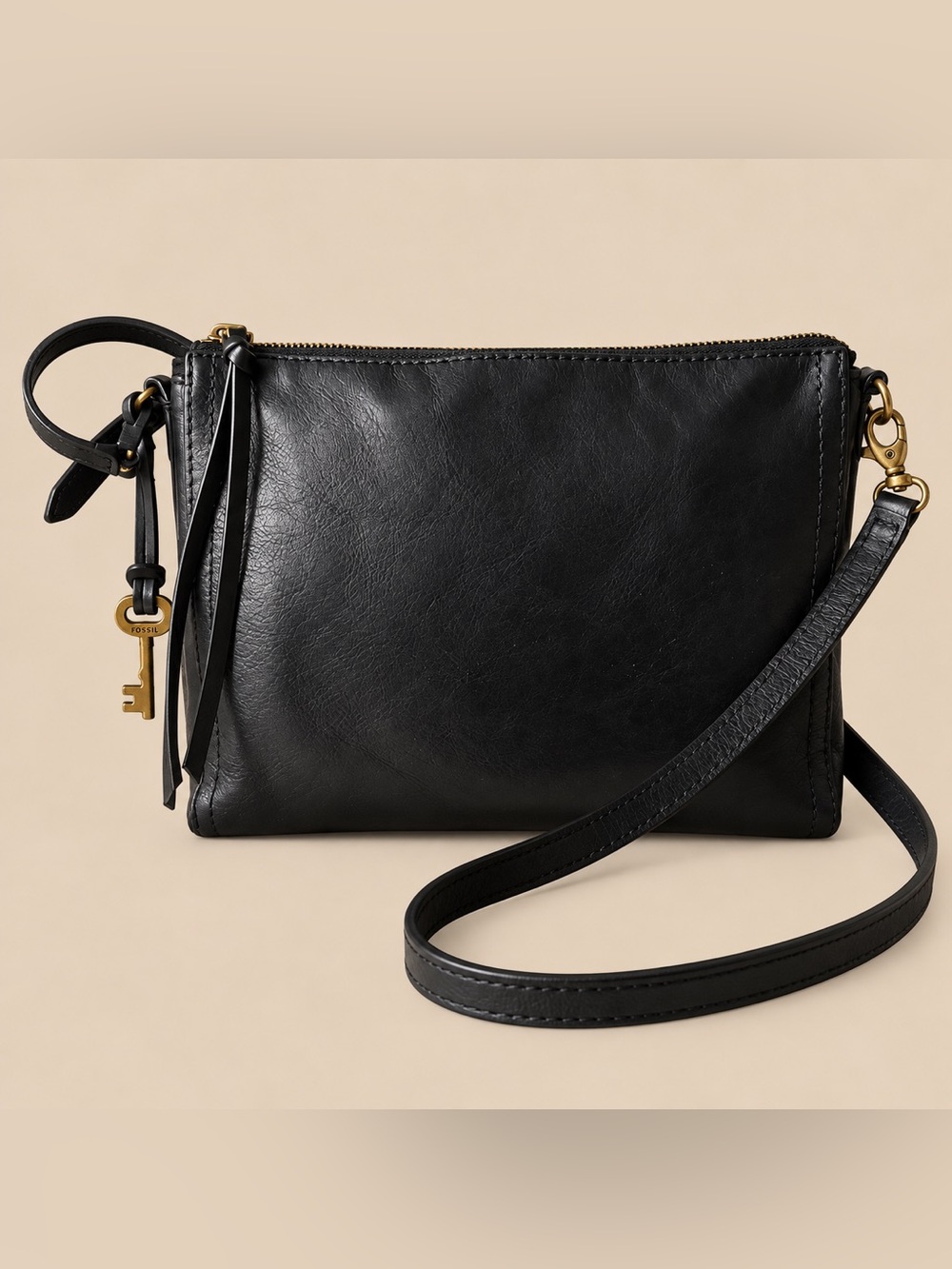 Fossil Emma East West Mid Size Leather Crossbody